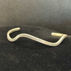 Sterling Silver Wavy Women’s Cuff Bracelet From Mexico
